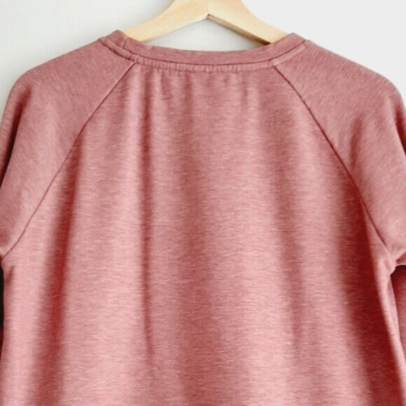 32 Degree HEAT Comfy Raglan Style Sweatshirt Crewneck Top Melange Pink Sz M Flaw - Picture 8 of 11